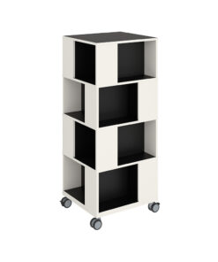 Labyrinth uppstillingaturn á hjólum - svartur og hvítur (3 stærðir)