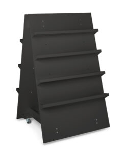 Segðu „A“ uppstilling á hjólum dökkgrá