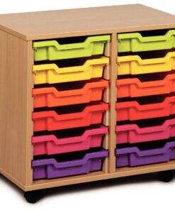 Eining með 12 skúffum - beyki