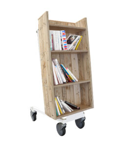 Halland bókavagn - endurunninn viður