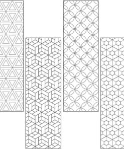 Bókamerki til að lita - blandað mynstur (200 í pakka)