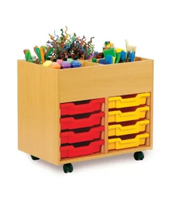 Barnabókakassi með 8 skúffum